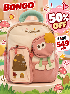 Mushroom Friends Kids Backpack - Pink