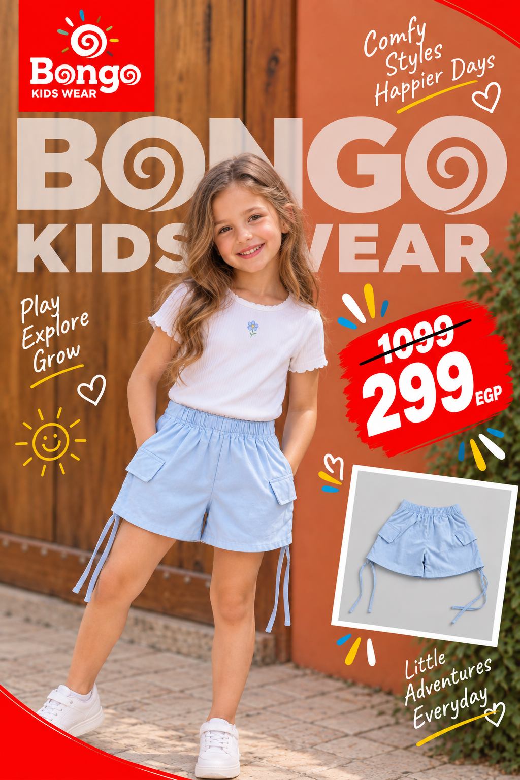 Casual Shorts – Code G1318 (Light Blue)