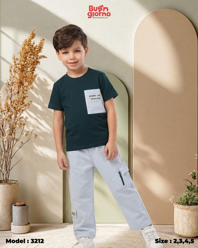 Boys' Homewear Set – Code 3212 (Olive)