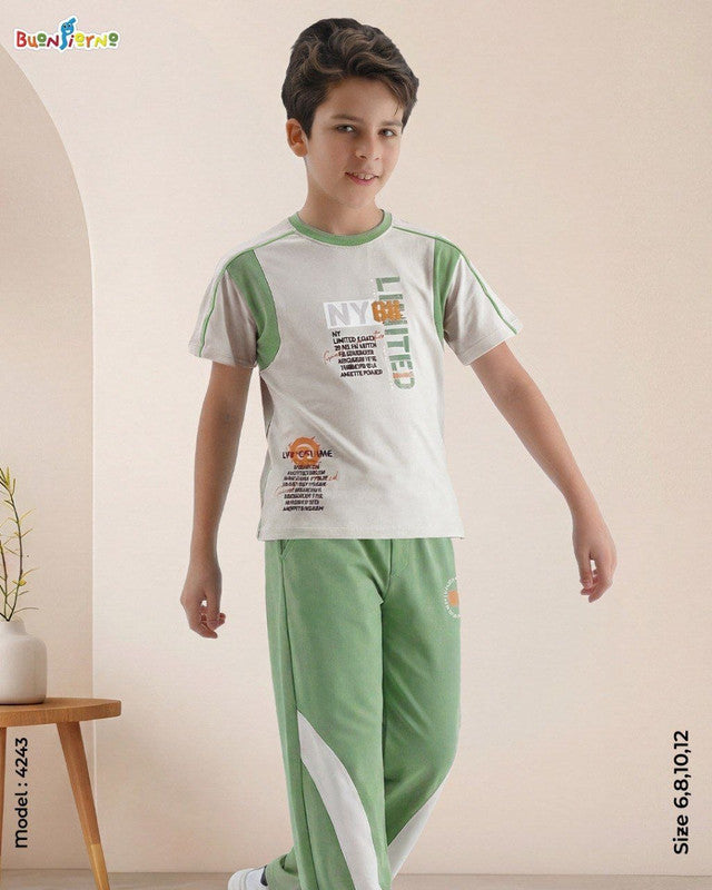 Boys' Homewear Set – Code 4243 (White)