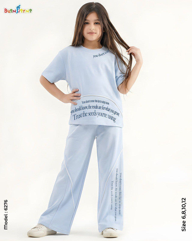 Girls' Homewear Set – Code 6276 (Light Blue)