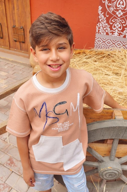 تيشرت كاجوال كود B728 لون هافان