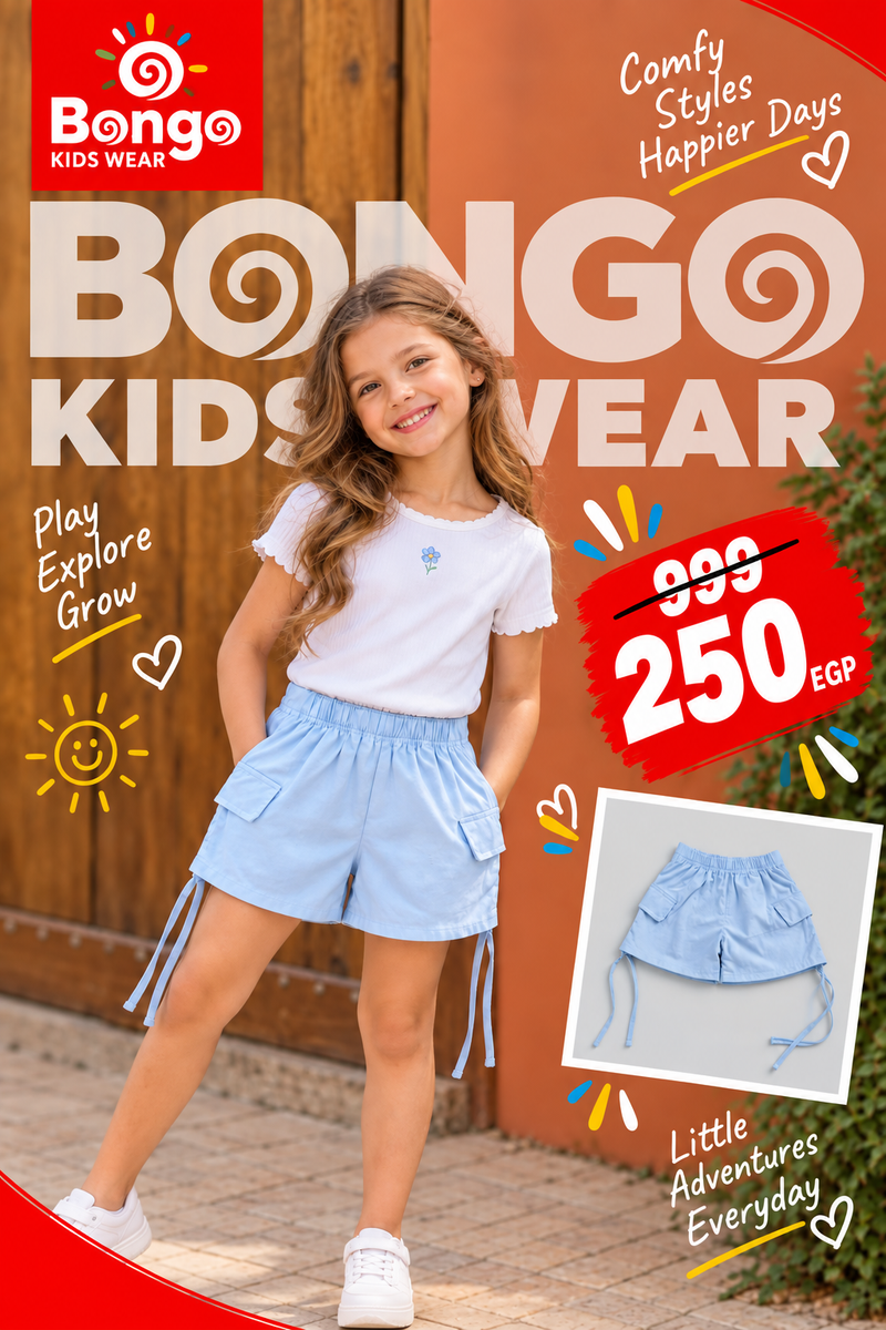 Casual Shorts – Code G1318 (Light Blue)
