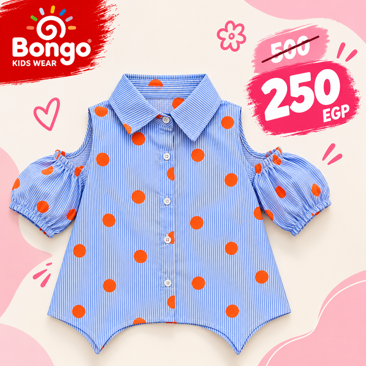 Casual Blouse – Code G1236 (Light Blue)