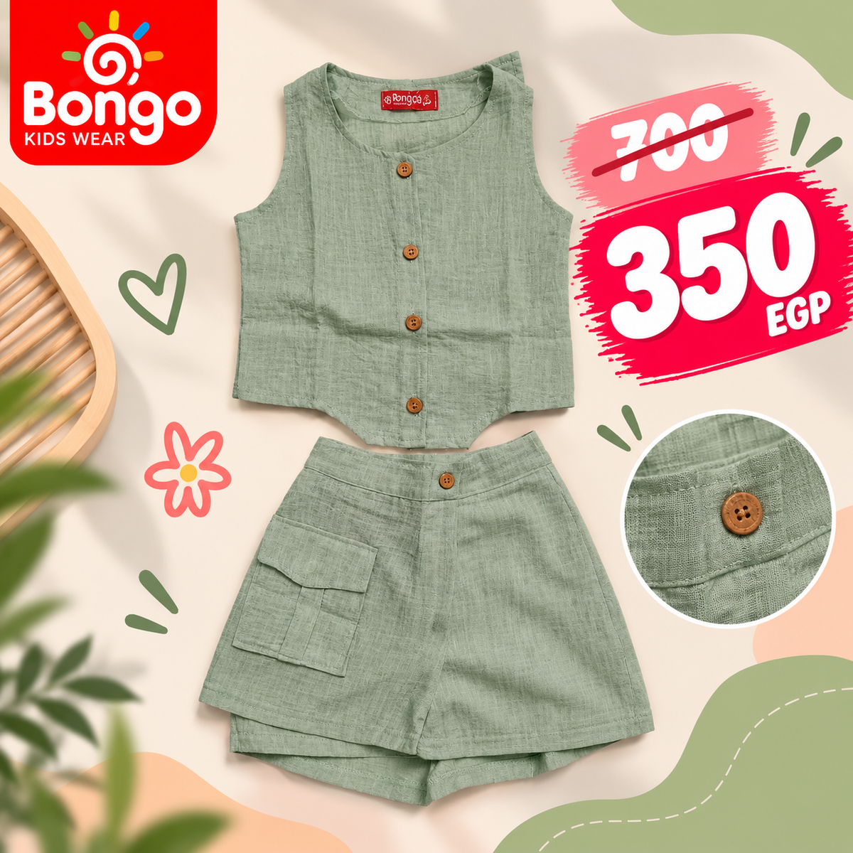 Casual Set – Code G1269 (Light Green)